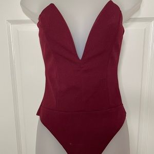 Maroon bodysuit